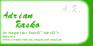 adrian rasko business card